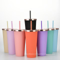 Hot selling 22oz Double wall AS water bottle new fun colors water bottle brief high grade wholesale matte color with lid